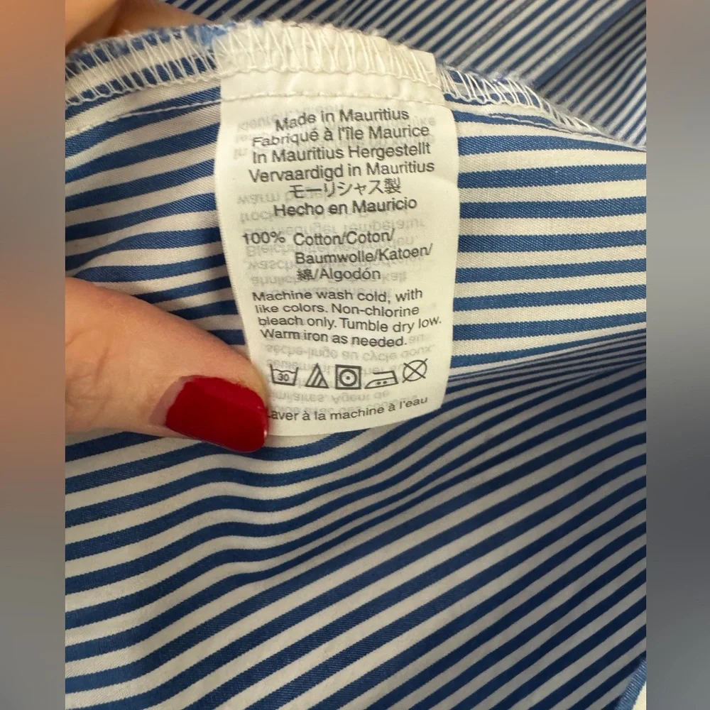 J. by J. Crew women’s striped classic button-up shirt in cotton poplin, size S - Picture 8 of 9